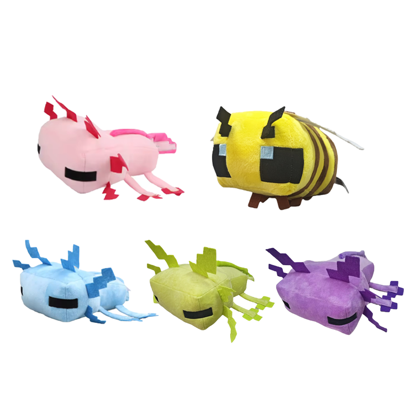 Kids Zombie Toys - Axolotl Peluş Oyuncaklar Creeper Örümcek Enderman