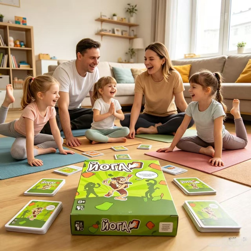 Kids Yoga Toys - Yoga Kart Oyunu, Eğlenceli Aile Partisi