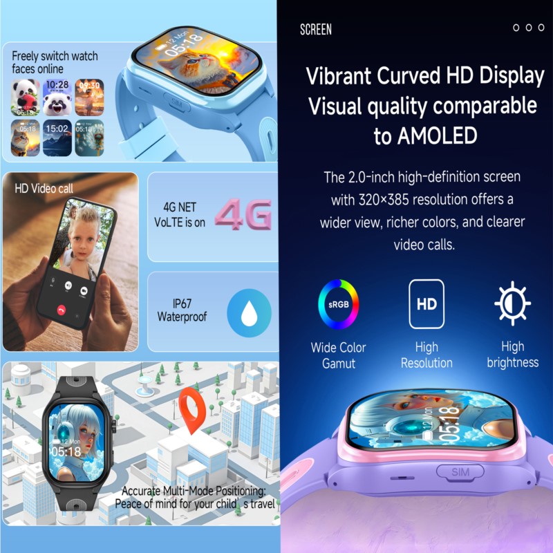 2.0 İnç HD Ekranlı, 2+16GB Haf - Kids Smartwatch Gps incelemesi ve fiyatı