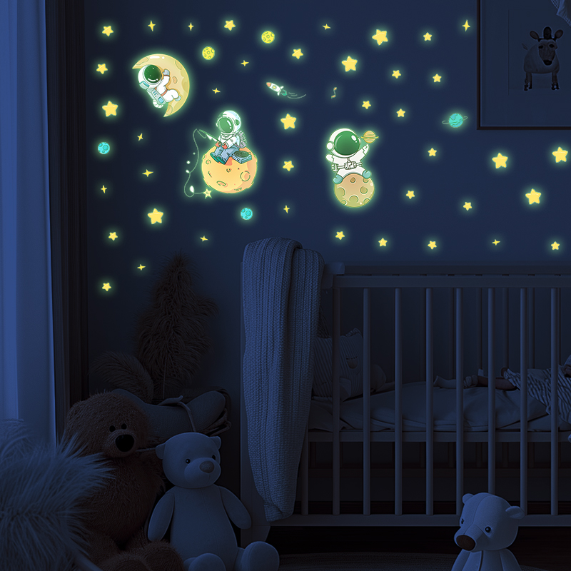 Astronot ay tema aydınlık duva - Glow In Dark Stars incelemesi ve fiyatı