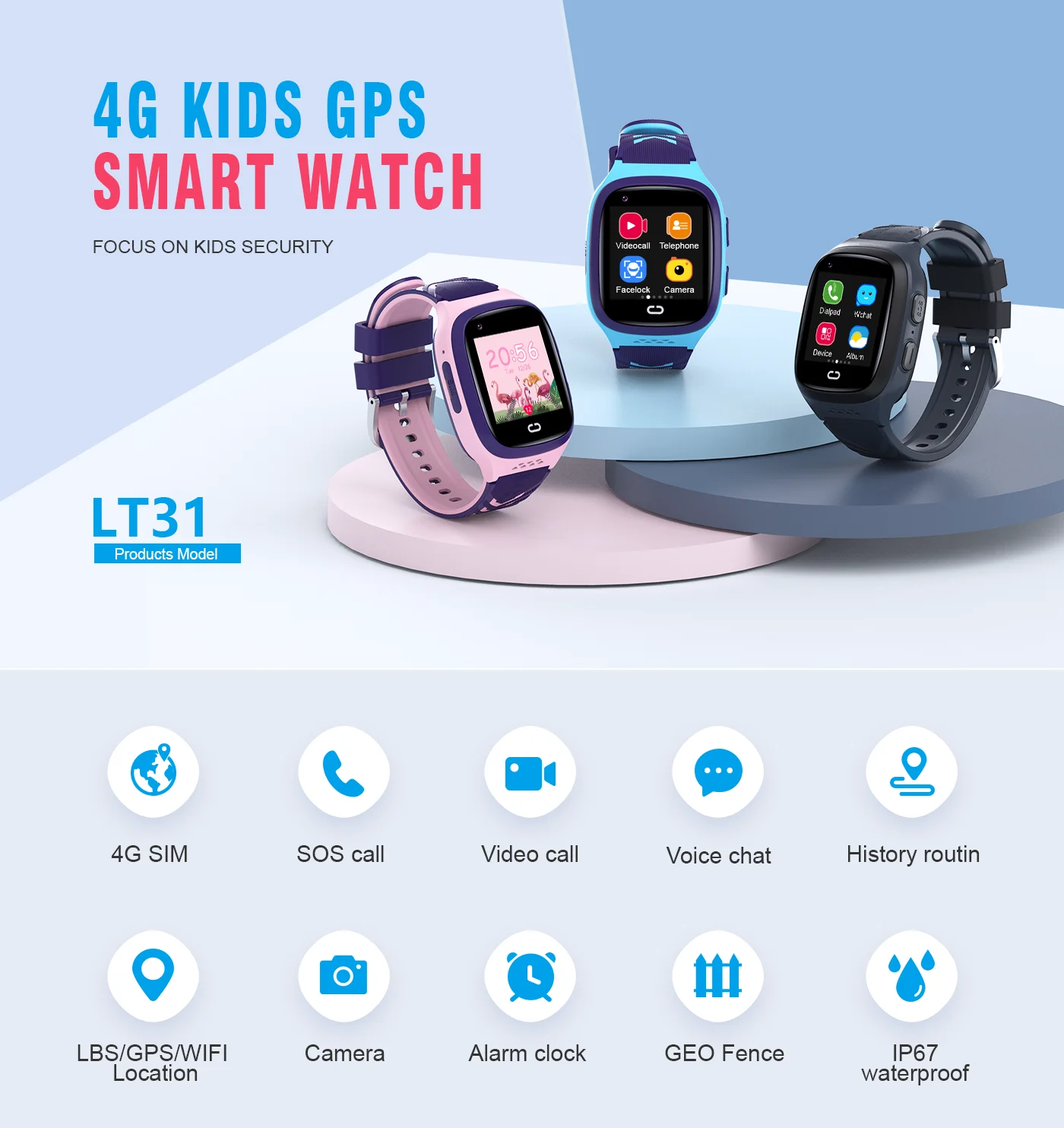 4G Çocuk Akıllı Saati SOS Su G - Kids Smartwatch Gps incelemesi ve fiyatı